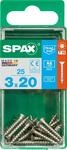 Spax Universalschrauben 3.0 x 20 mm TX 10 Senkkopf - 25 St&uuml;ck Edelstahl