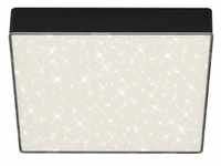 Briloner LED Deckenleuchte Flame Star schwarz 21,2 cm mit Sternenhimmel