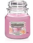Yankee Candle Duftkerze Mittleres Glas Sugared Blossom 340 g, rosa