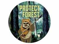 Komar Vlies Fototapete Dot SW Protect Forest Ø 128 cm, selbstklebend