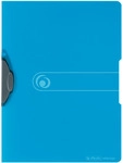 herlitz Express-Clip A4 PP transparent blau f&uuml;r bis zu 30 Blatt grauer Clip