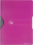 herlitz Express-Clip A4 PP opak beere f&uuml;r bis zu 30 Blatt grauer Clip