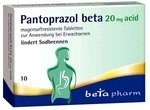 Betapharm Arzneimittel GmbH Pantoprazol beta 20 mg acid magensaftres.Tabletten 10 St
