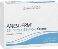 Pierre Fabre Dermo-Kosmetik GmbH Anesderm 25 mg/g + 25 mg/g Creme + 10 Pflaster 5X5 g