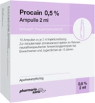 medphano Arzneimittel GmbH Procain pharmarissano 0,5% Inj.-Lsg.Ampullen 2 ml 10X2 ml