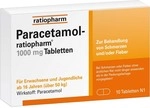 ratiopharm GmbH PARACETAMOL-ratiopharm 1.000 mg Tabletten 10 St 09263936_DBA