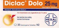 HEXAL AG Diclac Dolo 25 mg &uuml;berzogene Tabletten 20 St 01235521_DBA