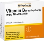 ratiopharm GmbH Vitamin B12-Ratiopharm 10 &micro;g Filmtabletten 100 St 08735267_DBA
