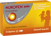 Reckitt Benckiser Deutschland GmbH Nurofen Junior 60 mg Z&auml;pfchen 10 St 04085246_DBA