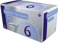 Novo Nordisk Pharma GmbH Novofine 6 mm Kan&uuml;len 32 G Tip etw 100 St 05049790_DBA