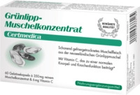 Certmedica International GmbH Gr&uuml;nlippmuschel Konzentrat Kapseln 60 St 00260215_DBA