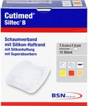 BSN medical GmbH Cutimed Siltec B Schaumverb.7,5x7,5 cm m.Haftr. 12 St 07340650_DBA