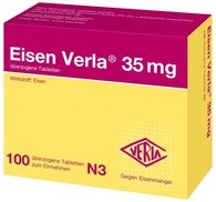 Verla-Pharm Arzneimittel GmbH & Co. KG Eisen Verla 35 mg &uuml;berzogene Tabletten 100 St