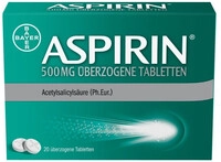 Bayer Vital GmbH Aspirin 500 mg &uuml;berzogene Tabletten 20 St 10203603_DBA