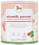 for you eHealth GmbH FOR YOU eiwei&szlig; power Erdbeere Pulver 750 g 06147566_DBA