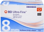 MEDI-SPEZIAL GmbH BD Ultra-Fine Pen-Nadeln 8 mm 31 G 0,25 mm 105 St 17819129_DBA