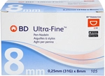 EurimPharm Arzneimittel GmbH BD Ultra-Fine Pen-Nadeln 8 mm 31 G 0,25 mm 105 St