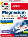 Queisser Pharma GmbH & Co. KG Doppelherz Mag.500 f&uuml;r die Nacht+Melatonin Direct 20