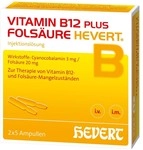 Hevert-Arzneimittel GmbH & Co. KG Vitamin B12 Plus Fols&auml;ure Hevert a 2 ml Ampullen
