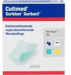 Cutimed Sorbion Sorbact Wundauflage 10x10 cm 12 St