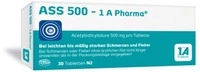 1 A Pharma GmbH ASS 500-1A Pharma Tabletten 30 St 08612429_DBA