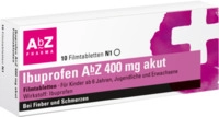 AbZ-Pharma GmbH Ibuprofen AbZ 400 mg akut Filmtabletten 10 St 11722831_DBA