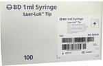 Becton Dickinson GmbH BD Plastipak Spr.1 ml Luer Lok 3teilig 100X1 ml 01319181_DBA