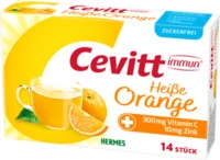 HERMES ARZNEIMITTEL GmbH Cevitt immun hei&szlig;e Orange zuckerfrei Granulat 14 St