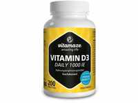Vitamaze GmbH Vitamin D3 1.000 I.e. daily vegetarisch Tabletten 200 St 16018657_DBA