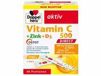 Queisser Pharma GmbH & Co. KG Doppelherz Vitamin C 500+Zink+D3 Depot Direct Pel. 40