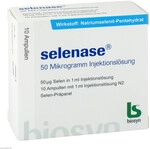 Biosyn Arzneimittel GmbH Selenase 50 Mikrogramm Injektionsl&ouml;sung 10X1 ml