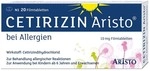 Aristo Pharma GmbH Cetirizin Aristo bei Allergien 10 mg Filmtabletten 20 St