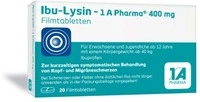 1 A Pharma GmbH Ibu-Lysin 1A Pharma 400 mg Filmtabletten 20 St 15743764_DBA