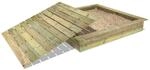 PowerPit Sandkasten mit Deckel 195x195x32