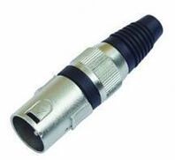 OMNITRONIC XLR-Stecker kurz,schwarz,3-polig,Metall