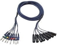 DAP-Audio DAP Snake-Kabel FL62 - 8 XLR/M 3 p. > 8 Jack mono 3m