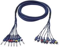 DAP-Audio DAP Snake-Kabel FL64 - 8 Jack mono > 8 RCA/M 3m