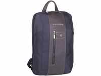 Piquadro Brief Slim Laptop Backpack 6384 in Navy (10 Liter), Rucksack / Backpack