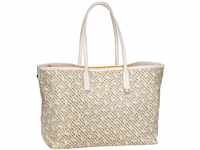 Tommy Hilfiger TH Monoplay Leather Tote SP24 in Beige (17.9 Liter), Shopper