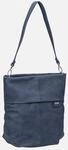zwei - Mademoiselle M90 Nubuk/Blue - Hobo Bag , 8.1 l