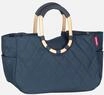 reisenthel - loopshopper M frame Frame Rhombus Midnight Gold - Einkaufskorb , 12 l