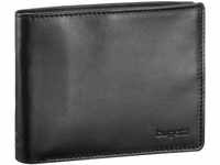 Bugatti Primo Coin Wallet 10 Kartenfächer in Schwarz (0.2 Liter), Geldbörse