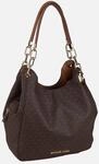 Michael Kors - Lillie Large Chain Shoulder Tote MK Signature Brown/Acorn - Hobo Bag 