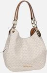 Michael Kors - Lillie Large Chain Shoulder Tote MK Signature Vanilla/Acorn - Hobo Bag