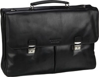 Bugatti Romano Briefcase Large in Schwarz (18.5 Liter), Aktentasche - Schwarz Bugatti Romano Briefcase Large in Schwarz (18.5 Liter), Aktentasche - Schwarz