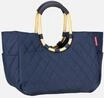 reisenthel - loopshopper L Frame Rhombus Midnight Gold - Einkaufskorb , 25 l