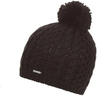Eisb&auml;r Strickm&uuml;tze (Pompon) Afra Damen - schwarz - 1 St&uuml;ck