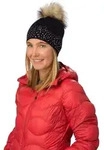 Eisb&auml;r M&uuml;tze (Pompon) Nalin Lux Crystal - Merinomix - Damen schwarz - 1 St&uuml;ck