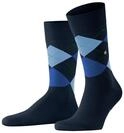 Burlington Tagessocke Crew King SO (Argyle-Muster) #23 marineblau Herren - 1 Paar