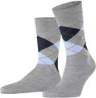 Burlington Tagessocke Manchester (Argyle-Muster) hellgrau Herren - 1 Paar